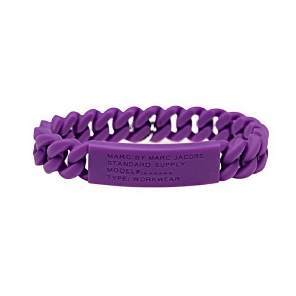 Marc by Marc Jacobs Purple Silicone Chain Bracelet - Picture 1 of 2